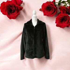 EXERTEK BLACK LONG SLEEVE FLEECE‎ JACKET MEDIUM